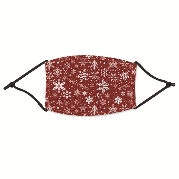 

claus fshion christmas gift face mask snowflake santa elk designer breathable dustproof pm2.5 adjustable facemoutletznrx
