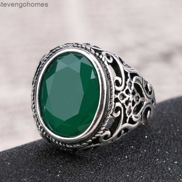 

personality new antique men's ring fashion oval, Silver