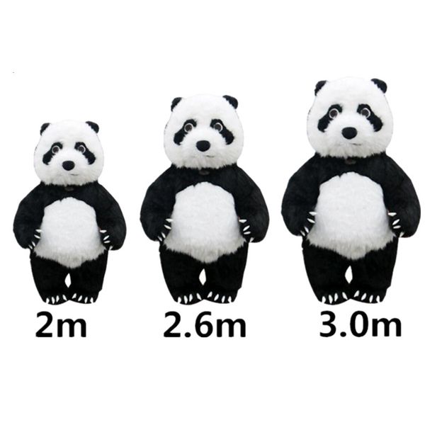 

mascot costumesadvertising inflatable chinese panda bear mascot costume doll can walk in interesting apparel cartoon character clothes, Red;yellow