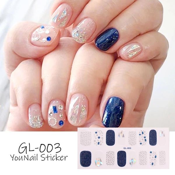 

16tips/set full cover nail stickers wraps decoration diy for beauty nail art decals plain stickers self adhesive, Black