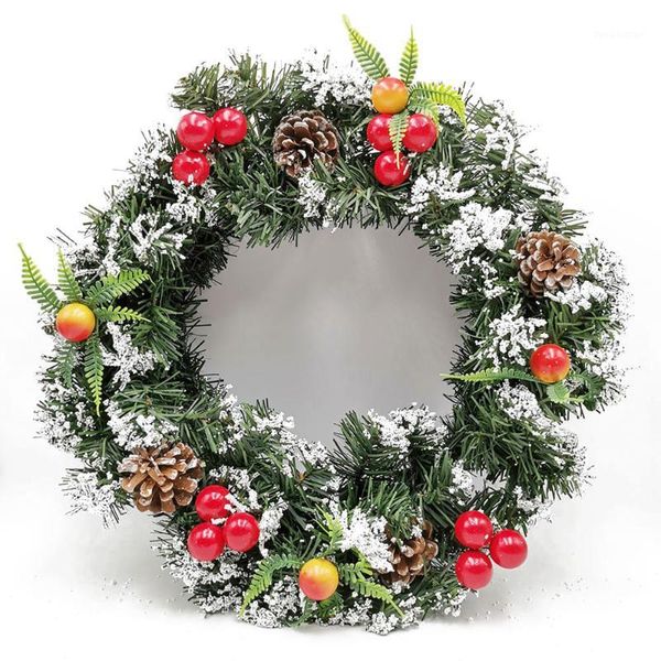 

decorative flowers & wreaths christmas wreath with pine cones berries garland wall ornament for home decoration 20cm,30cm,40cm delicate1