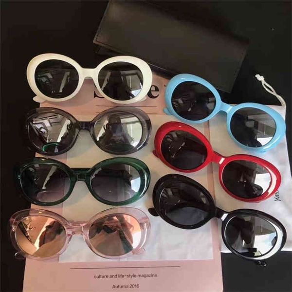

2022 factory wholesale yangqing star quan same round line women's fashion sunglasses plate frame, White;black