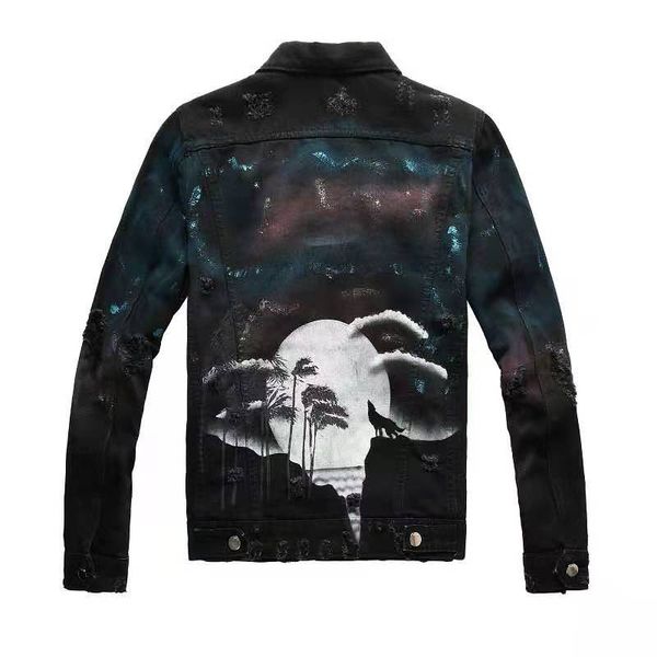 

2020 new arrival am-ir fashionable men's casual denim jacket by dhl fast ship men's outerwear, Black;brown