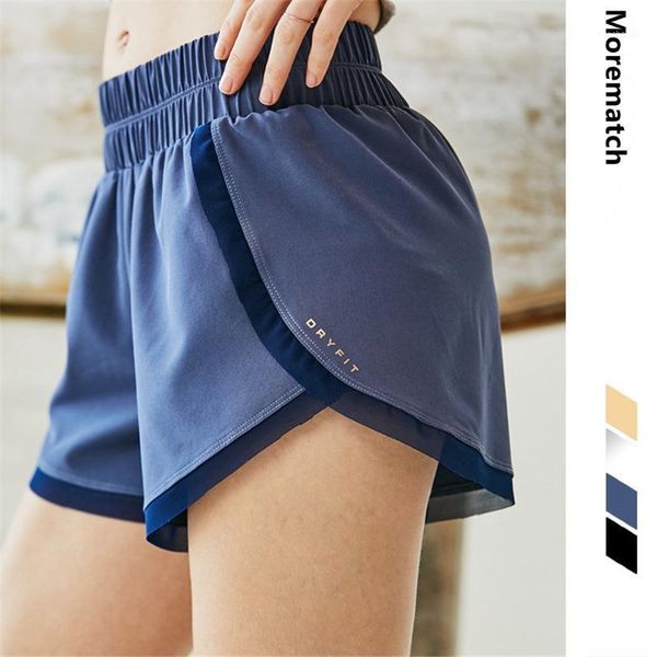 

morematch women's yoga shorts loose double layer sports shorts quick-drying slimming legs long yoga pants s-l1, White;red