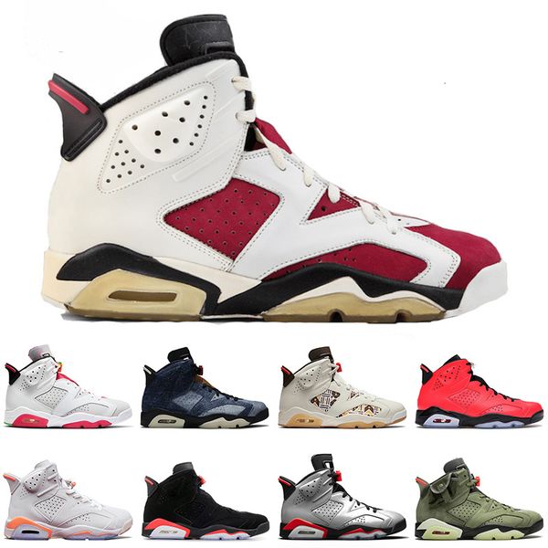 

carmine 6 6s jumpman 2021 new quality shoes washed denim cactus jack mens womens hare black infrared sport blue trainers sneakers