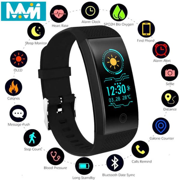 

qw18 - men's smart watch, wristband sports heart rate tracker, real-time measurementbgt