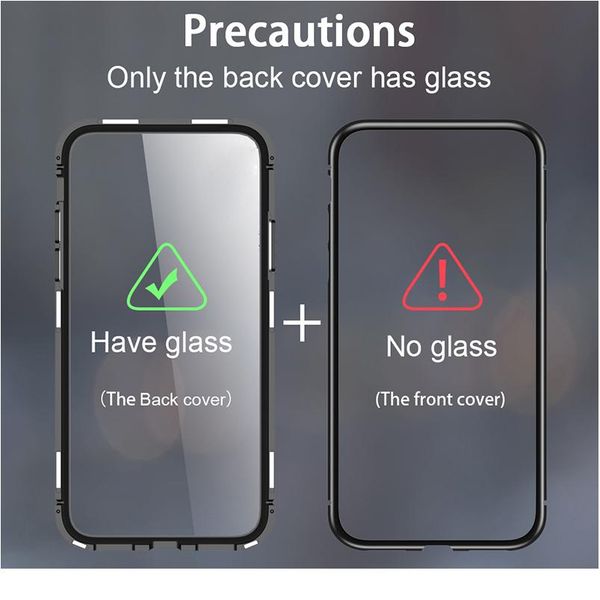 

metal magnetic adsorption glass case for huawei honor 9x 10x 8x 10 p40 p30 p20 lite mate 30 20 pro jllijt