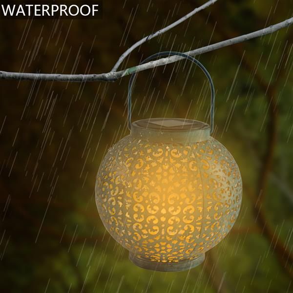 

f8 straw hat lamp beads solar light control automatic induction garden decoration outdoor waterproof garden retro iron lamp
