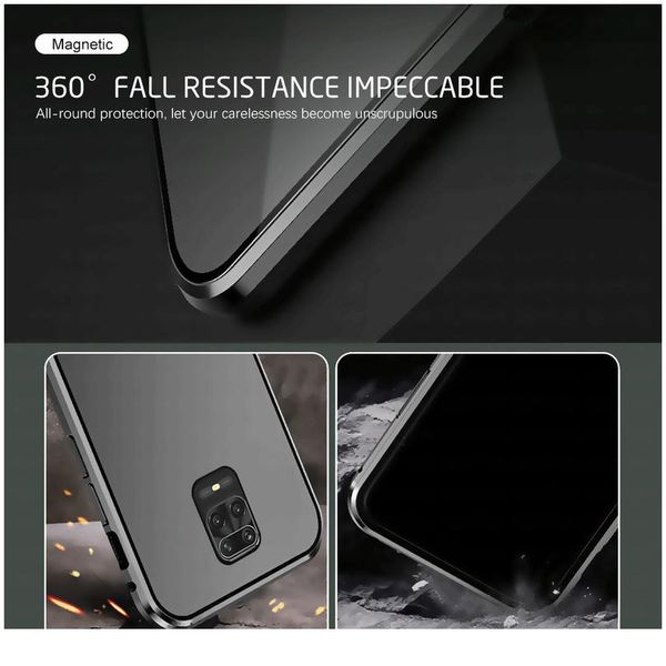 

360 magnetic adsorption metal case for xiaomi redmi note 10 9s 8 8t 7 pro lite 9a k20 mi 1 wmtlis