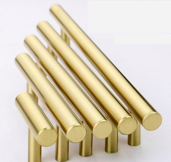 

gold color tbar solid brass cabinet handles furniture drawer pulls kitchen cupboard knobs pull wholesale price jlljwey home003
