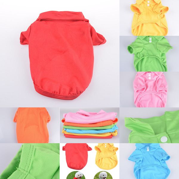

candy shirts spring summer dog color polo fashion pet clothes poromeric material for pets easy washing 6 nop4c