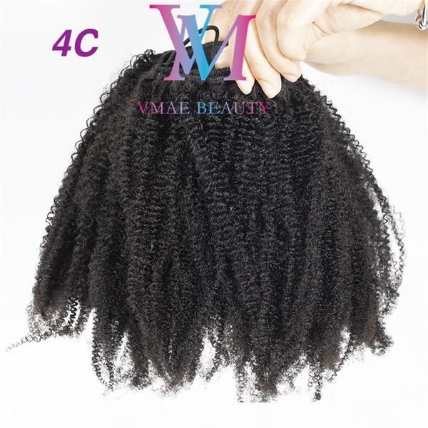 

brazilian natural black 4c afro kinky curly ponytail 120g horsetail cuticle aligned virgin elastic band drawstring human hair ponytails