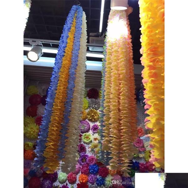 

1m long artificial silk flowers wisteria vine rattan 20 colors fake flower table centerpieces wedding decoration s jllnjv lajiaoyard