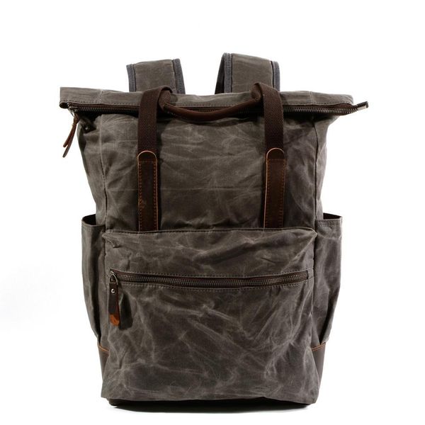 

напряженный холст человек на открытом воздухе сумка портативный водонепроницаемый рюкзак p2r8