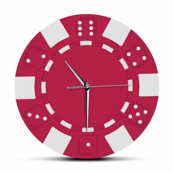 

colorful casino chips printed acrylic large wall clock las vegas games house wall art decorative watch gift for gambler1