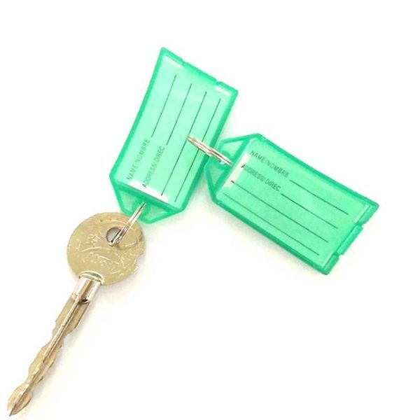 

hooks & rails 20-piecs colorful plastic key ring protable classification tag chain label hang advertising identification pendant