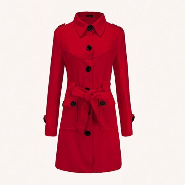 

new clothing fashion slim streetwear casual belt coat windbreaker women1, Black