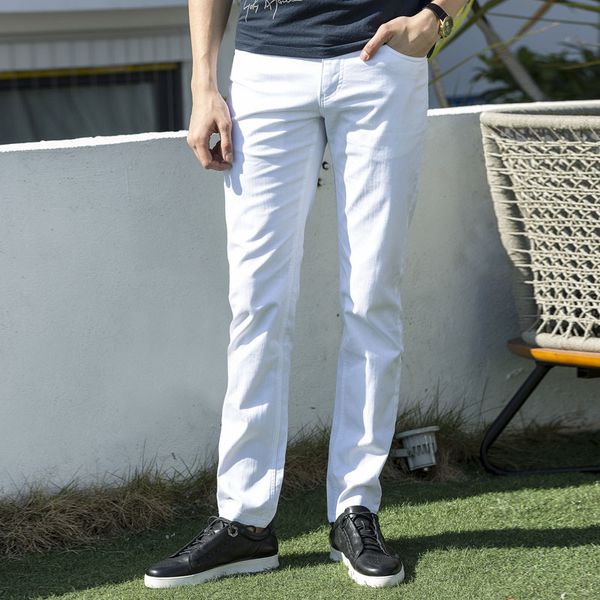 

2020 spring mode chinese men's office work skinny casual straight pants, Black