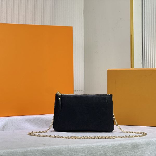 

luxury double zip pochette designer handbag women evening bag chain bags purse