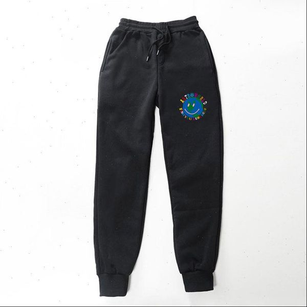 

hip hop streetwear travis scott astroworld letter printed women men jogging pants quality fleece trousers men sweatpants s 3xl, Black