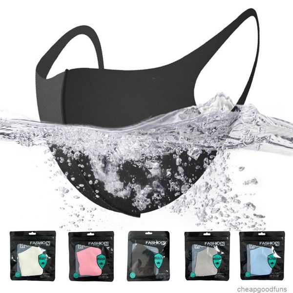 

us7ujin stock designer mask luxury face black ice silk dust cover pm2.5 respirator dustproof anti bacterial masks 6