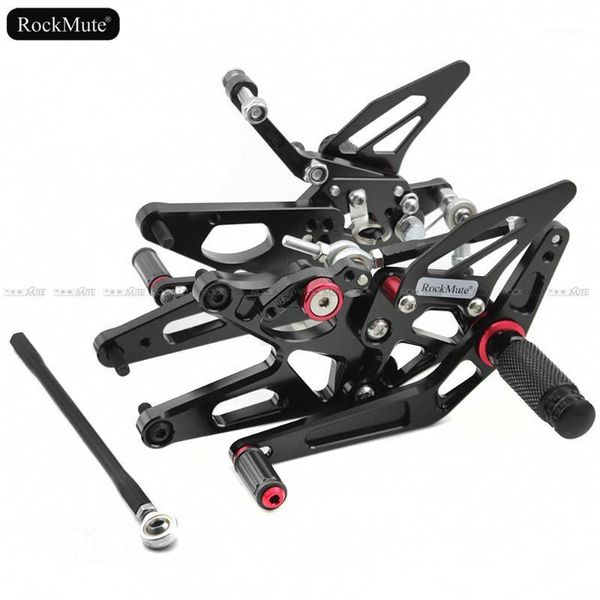 

motorcycle rearsets for yzf-r1 yzf r1 2004 2005 2006 cnc adjustable footrest shift lever brake pedal foot pegs rear set1