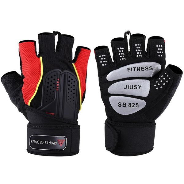

strong fitness gym half finger gloves weight lifting dumbbell fitness exercise non-slip building sports training protect gloves wmtkbz, Black
