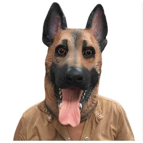 

9808full scary wolf dog latex breathable novelty face head halloween masquerade mask fancy dress festival party decoration