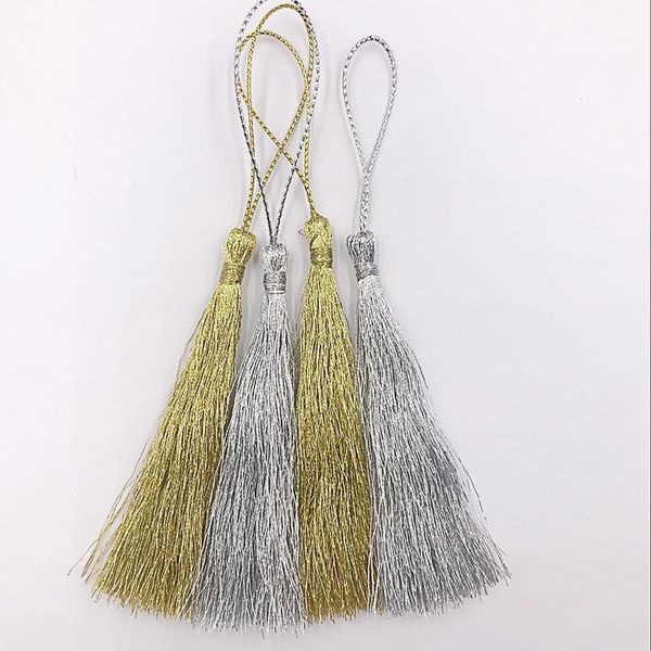 

32pcs lot gold silk silver tassels fringe polyester pendant bookmark tassels jewelry accessories tassel for craft diy decorative h bbyaim