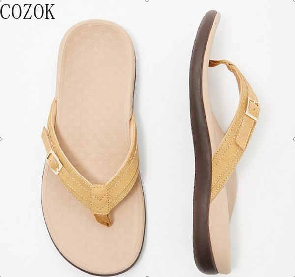 

classic ladies flip-flops casual solid color simple women's shoes vamp personality buckle design trendy women's shoes, Black