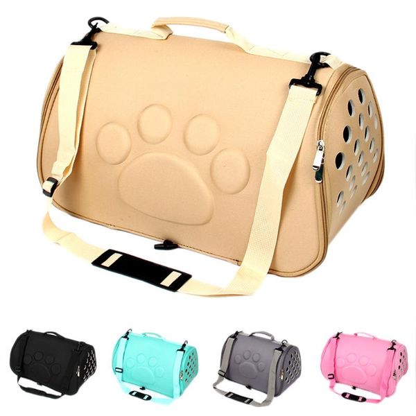 

fashion pet dogs carries bags eva vent foldable thick foot pad portable exquisite plating metal buckle storage carriers bag