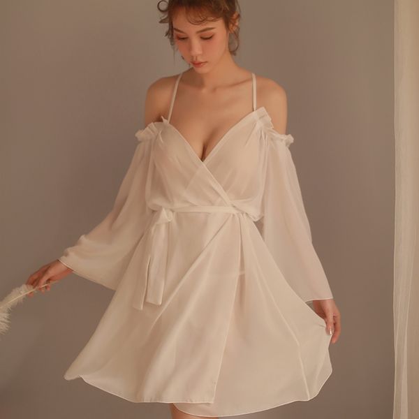 

lace loose suspender sleepwear low chest princess long sleeping woman lingerie low-cut straps nightgown nightdress y200425, Black;red