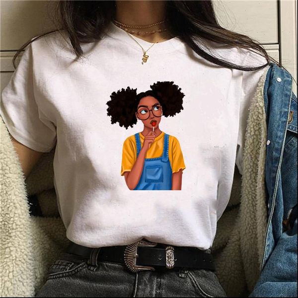 

cool black girl printed t shirt casual women tshirts tee hipster tumblr female t shirt harajuku t shirts woman clothing, White