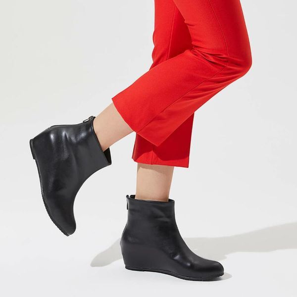 

flo juk85z leather black women 's boots butigo1