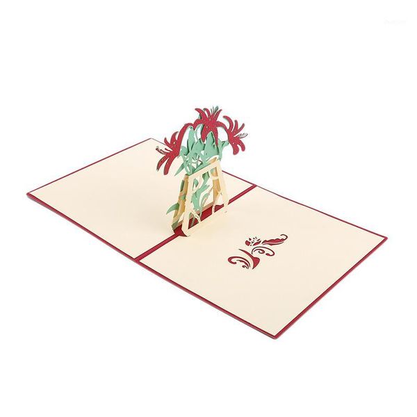 

lily handmade greeting cards merry christmas vintage christmas gifts souvenirs postcards supplies laser cut up paper 3d1