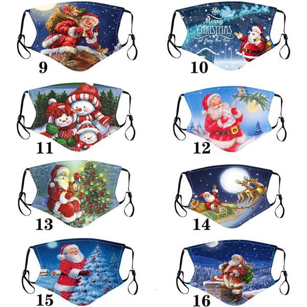

santa merry kids christmas claus gift snowflake child print cartoon designer face mask breathable dustproof pm2.5 facemask