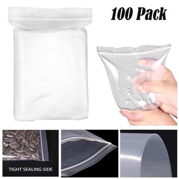 

gift wrap 100 x plastic bags resealable transparent sealed bag storage 30x40cm durable thickening horticultural supplies1