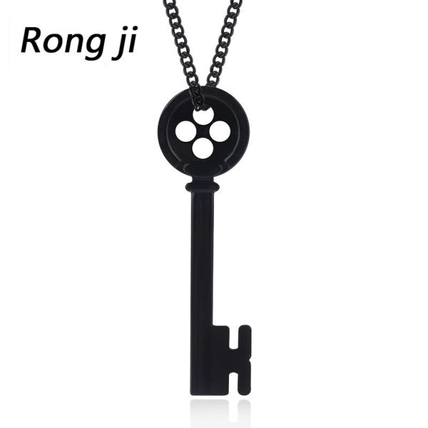 

halloween coraline & the secret door charms necklace figure key skeleton props neil gaiman cosplay jewelry, Silver