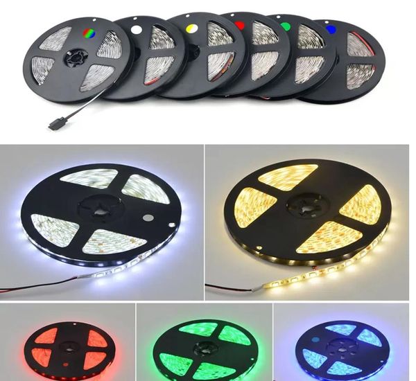 2022 neue RGB LED Streifen Licht SMD 2835 5M Wasserdichte RGB Band DC12V Band diode led Streifen Licht flexible Streifen Lampe IR WIFI Controller