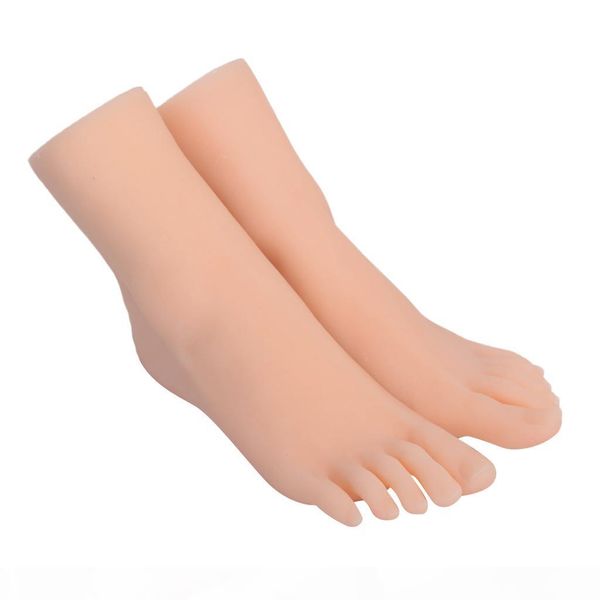 

retail 1 pair foot display mannequin dummy model for pedicure art sketch, White