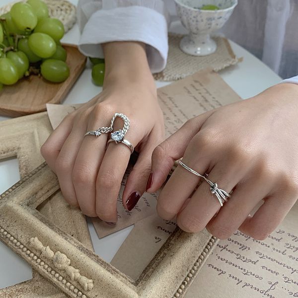 

ins style female chain, one-piece tassel index finger ring, crowd design, personality, net red, Silver