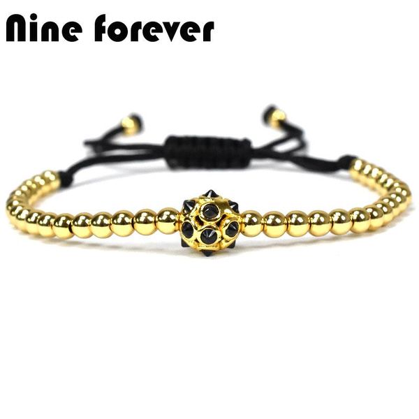 

nine forever charms bracelet men jewelry football sports bracelets for women pulseira masculina feminina valentines day gift, Golden;silver
