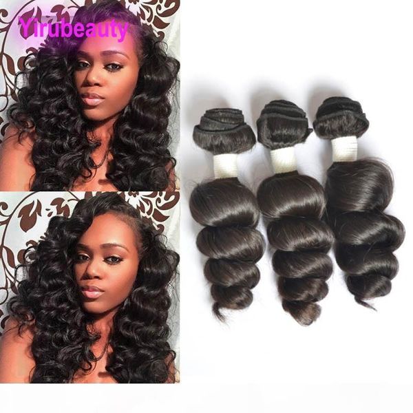 

indian mink human hair extensions products loose wave wholesale 9a virgin hair wefts natural color, Black