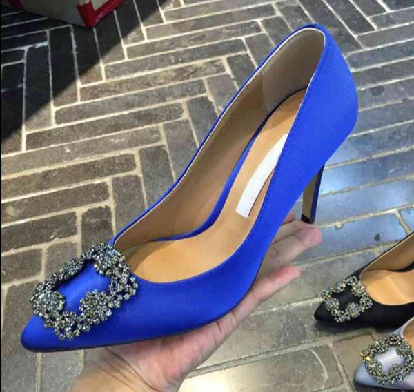 

pumps women high heel shoes with rhinestone fashion lady wedding thin 6cm 8cm 10cm size 35-42 no box and right, Black