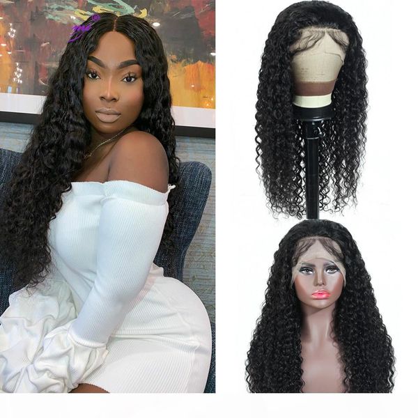 

peruvian water wave lace front human hair wigs 13x4 lace frontal non-remy human hair, Black;brown