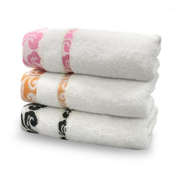 

2pcs/set wholesale sell pure cotton towel cloud print jacquard face towel customized thick1