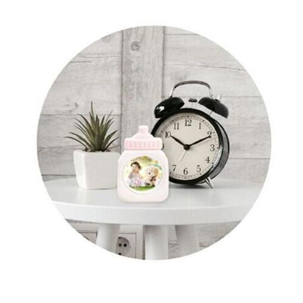 

1pc lovely pink baby bottle shape p frame for baby shower sweet kids birthday supplies