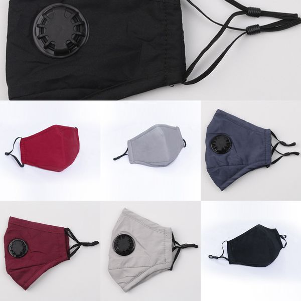 

ugdvpu fast shipping reusable cotton face masks with breath valve pm2.5 mouth anti-dust fabric washable mask 2 n