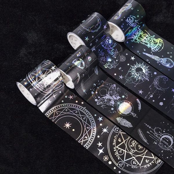 

2016 age magic laser silver decorative washi tape adhesive tape diy scrapbooking sticker label masking tape h