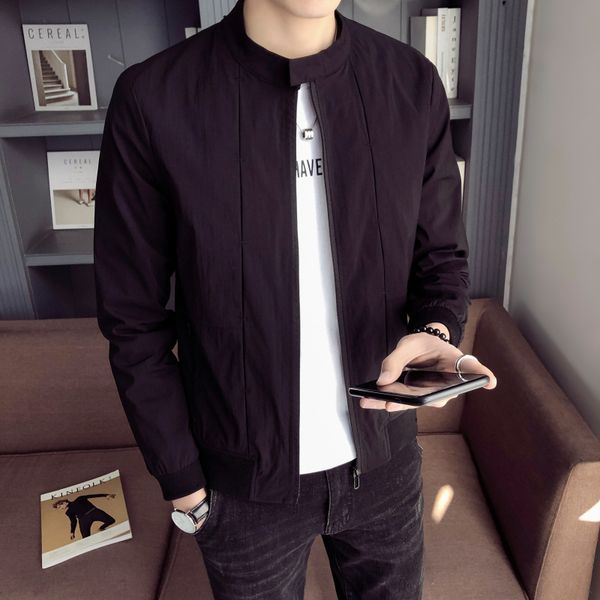 

2019 spring new jacket handsome fashion men's coat, Black;brown